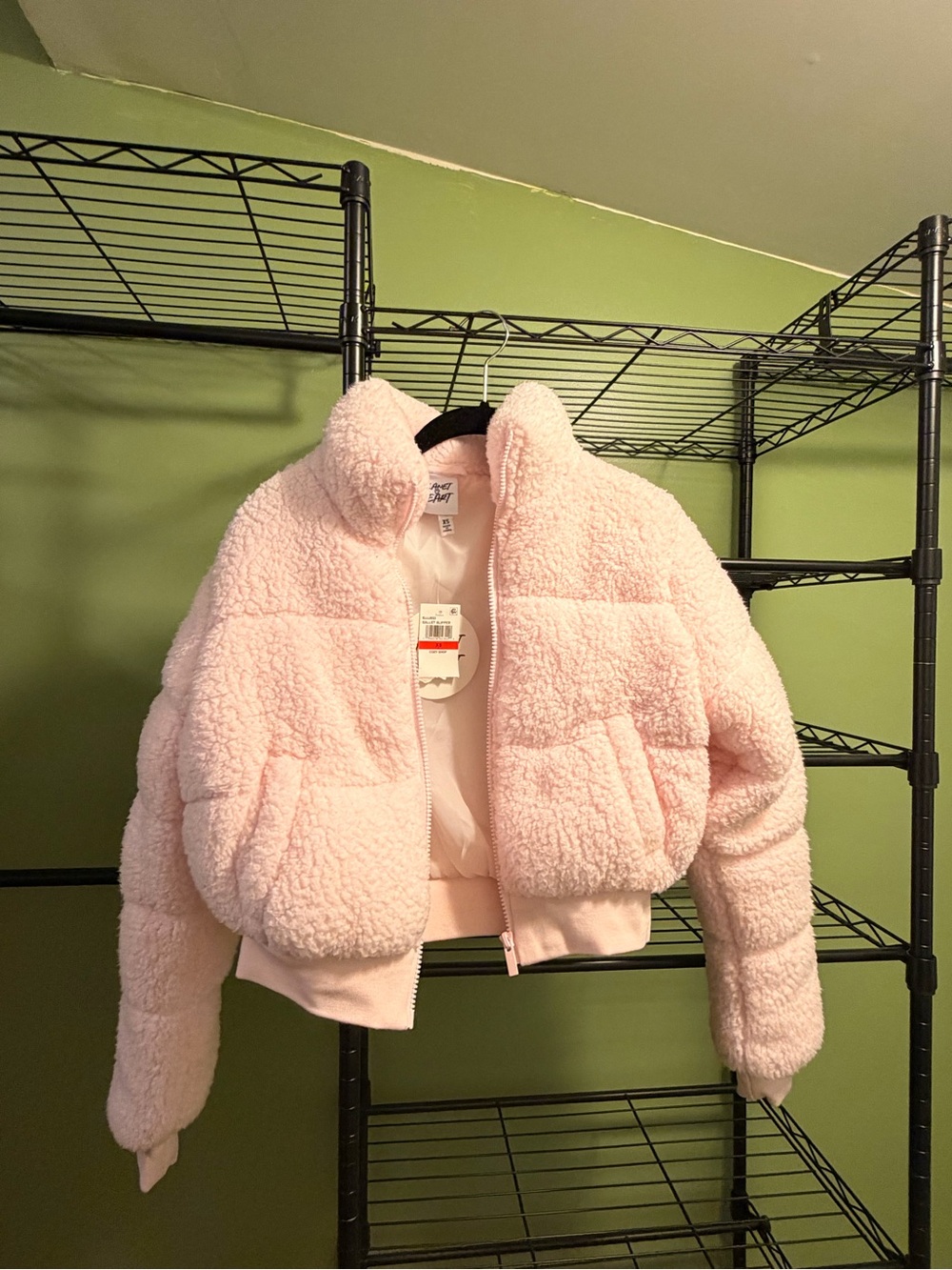Cozy Pink Sherpa Puffer Jacket